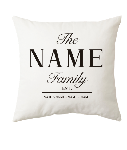 Personalised Family Cushion with Name